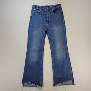 Rag & Bone Jeans Womens 29 Blue Casey Ankle Flare High Rise Stretch Denim